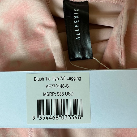 All Fenix Blush Tie Dye 7/8 Leggings Size Small - Picture 8 of 12
